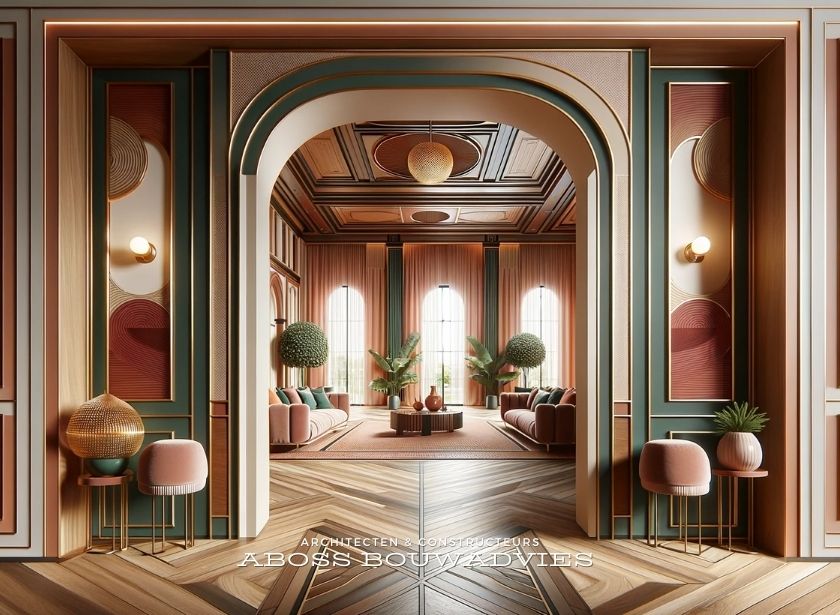 Halfrond stalen portaal, muurdoorbraak